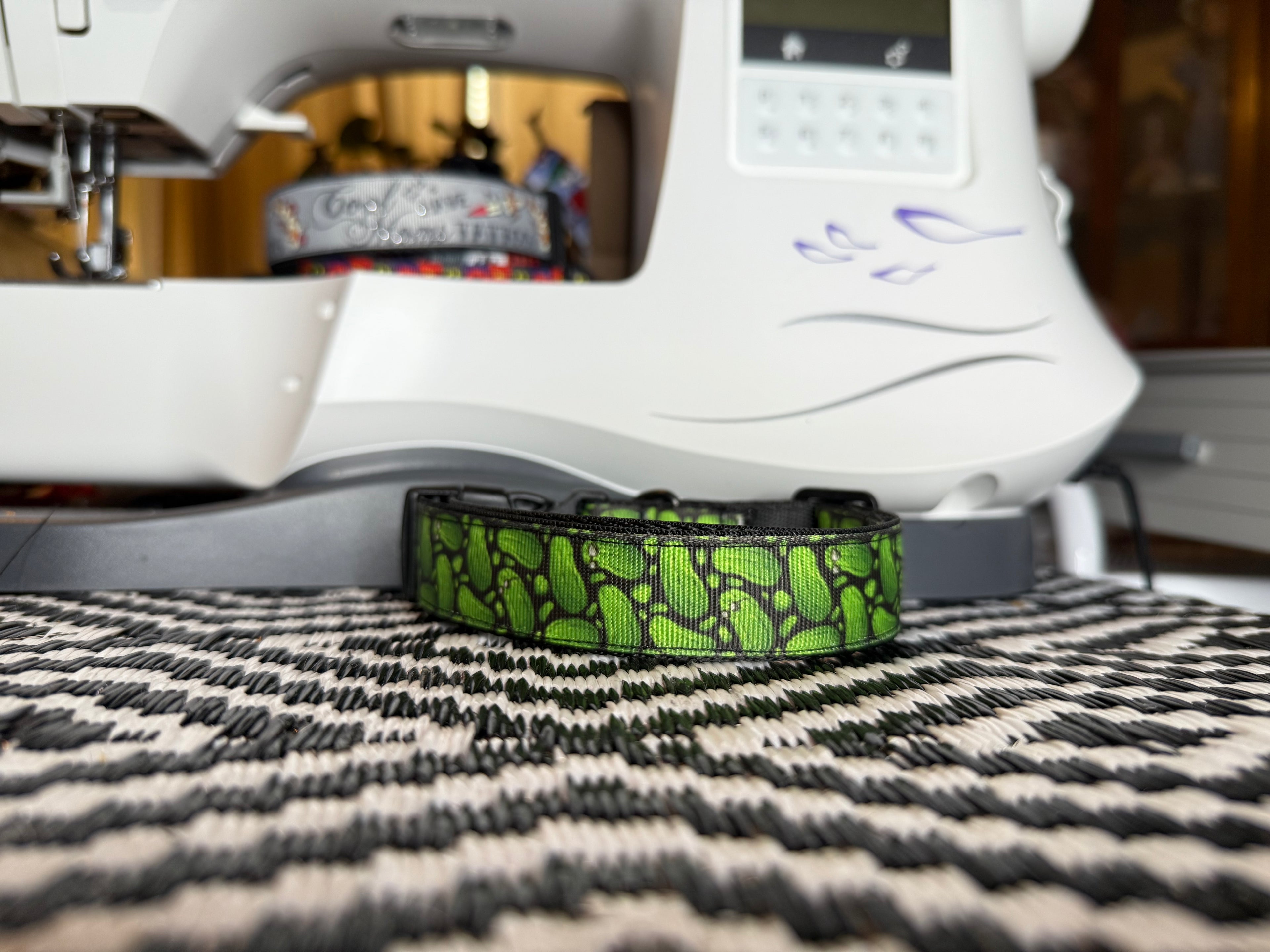 I'm Kind of a Big Deal" Pickle Dog Collar - Funny Pickle Pattern Pet Accessory - Handmade Adjustable Dog Collar