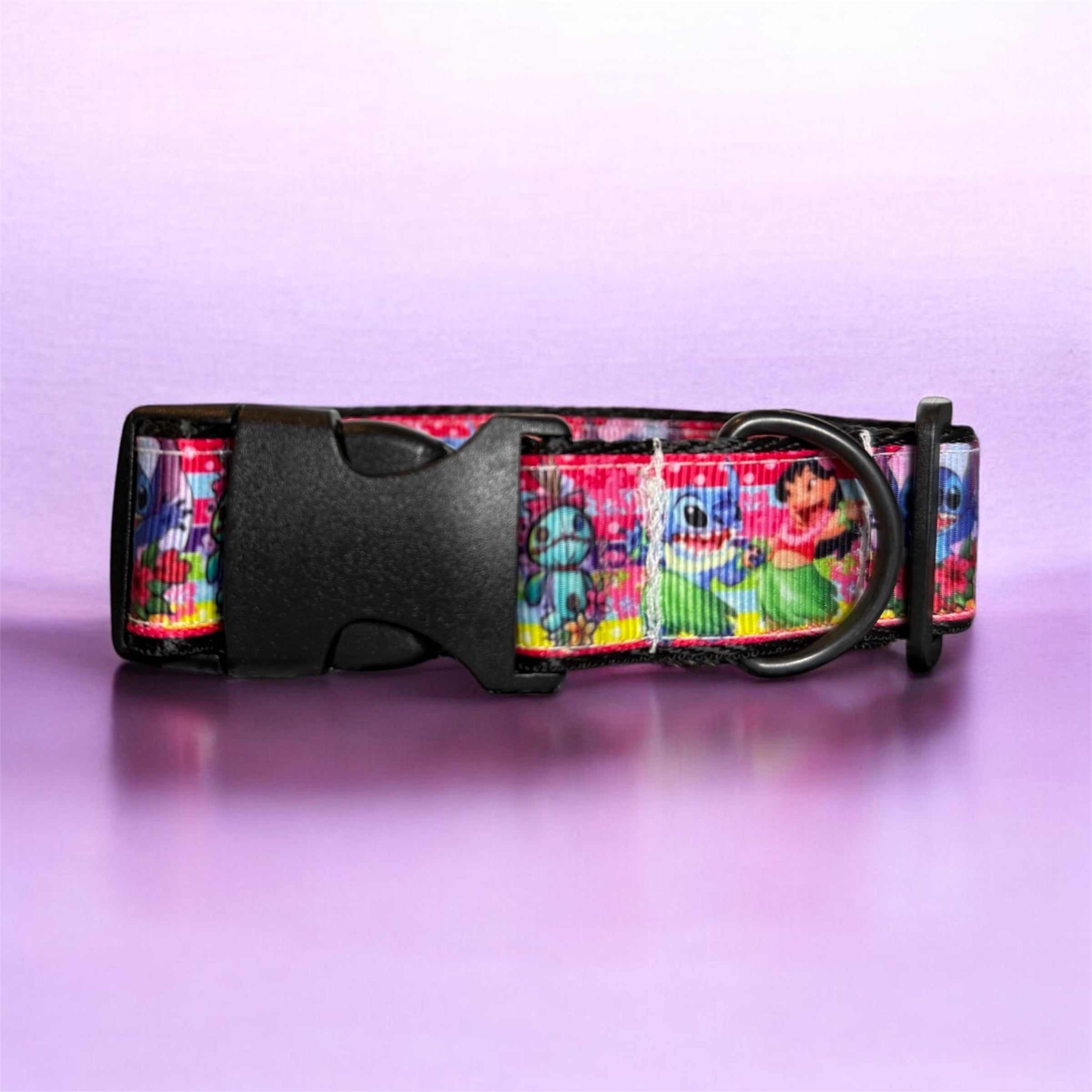 Lilo and Stitch Dog Collar - Blue Alien Puppy Collar - Handmade Adjustable Pet Collar with Quick Release Buckle - Stitch Inspired Dog Gear