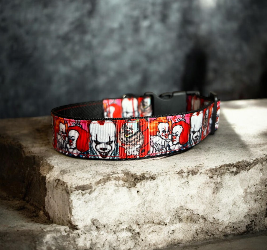 Pennywise It  themed dog collar/custom/cute/fan favorite/leash/original/new/horror/clown