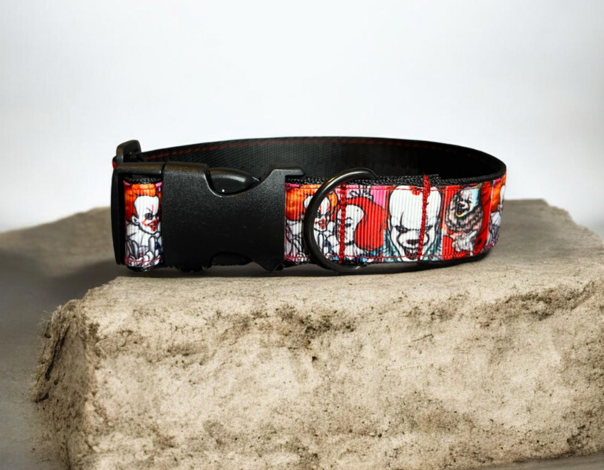 Pennywise It  themed dog collar/custom/cute/fan favorite/leash/original/new/horror/clown